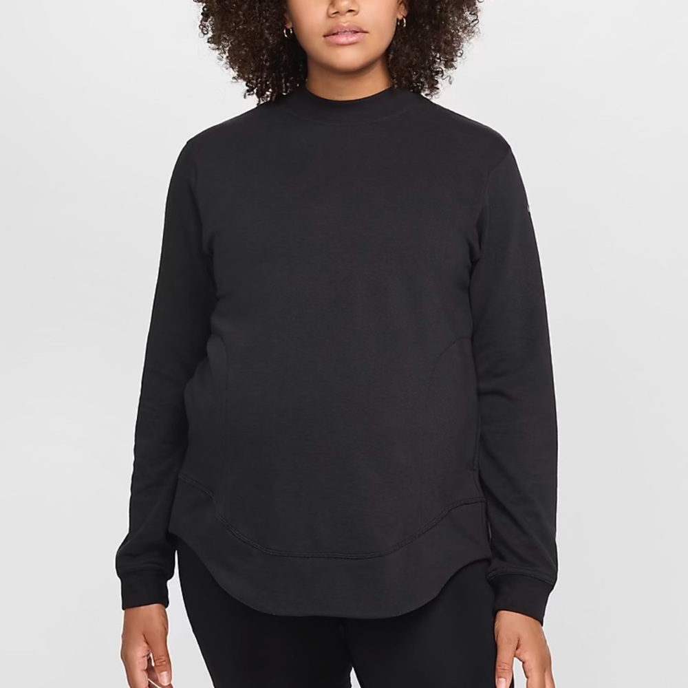 nike womens maternity reversible french terry pullover top